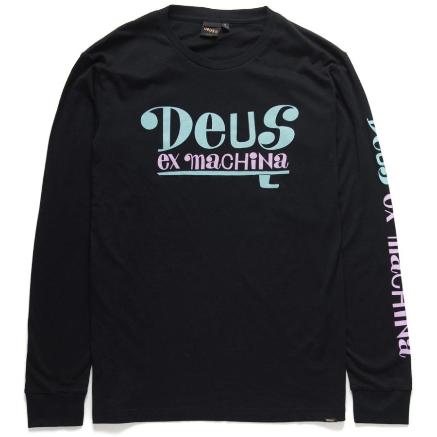 送料無料！Deus Ex Machina デウス エクス マキナ LINE UP 長袖Tシャツ BLACK｜dukesstore