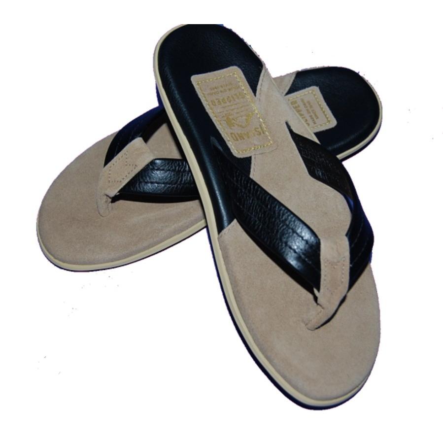 ISLAND SLIPPER アイランドスリッパ PT205 2TONE レザースウェード TAUPE/BLACK｜dukesstore｜02