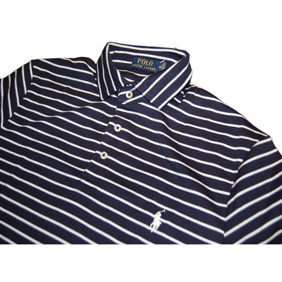 Polo RalphLauren ポロ ラルフローレン 天竺 ボーダーポロシャツ NAVY/WHITE｜dukesstore｜06