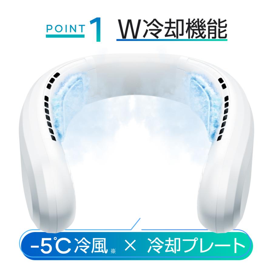 暑さ対策グッズ】首掛け扇風機 F15 冷感マイナスイオン 除菌