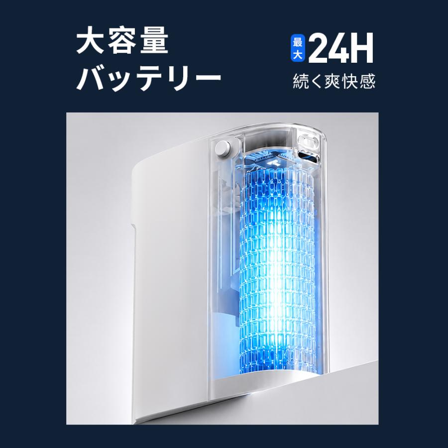 26℃瞬間冷却」腰掛け扇風機 冷却プレート付 ベルトファン 携帯扇風機