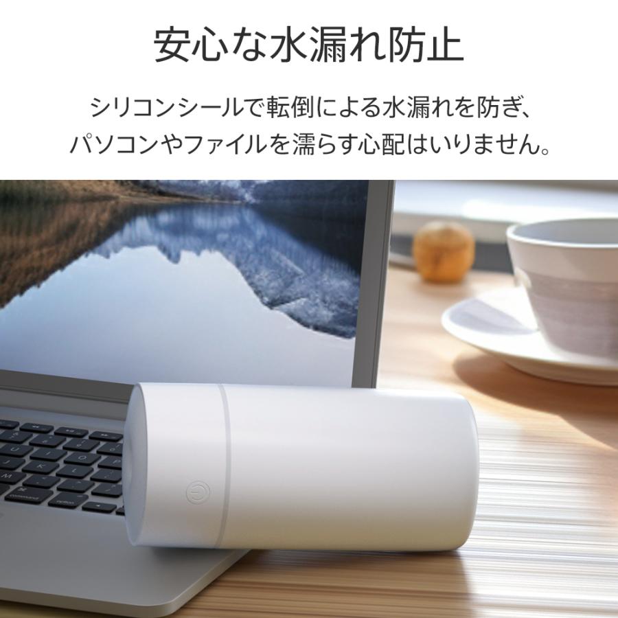 超音波加湿器 USB給電式 次亜塩素酸水対応 加湿器 静音 LEDライト付き