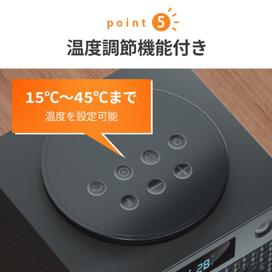 セラミックヒーター人感センサー 2秒速暖 首振り 温度調節可能 電気
