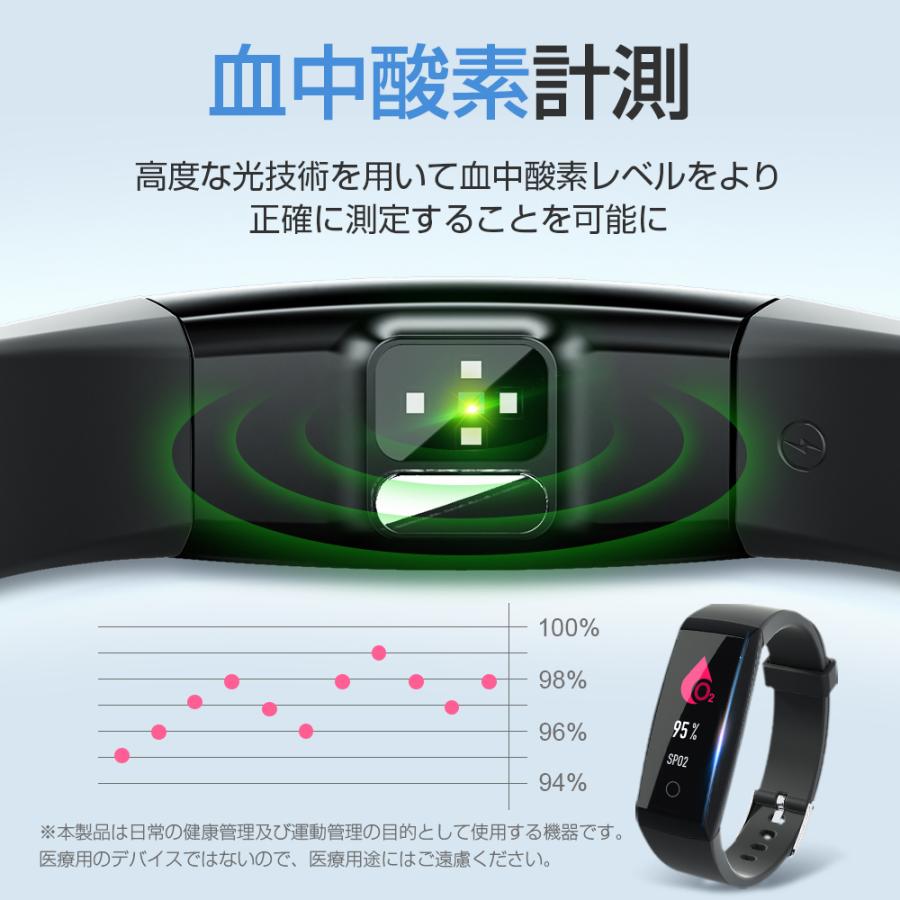 スマートウォッチ ブレスレット IP67防水 睡眠検測 活動量計 血圧計  