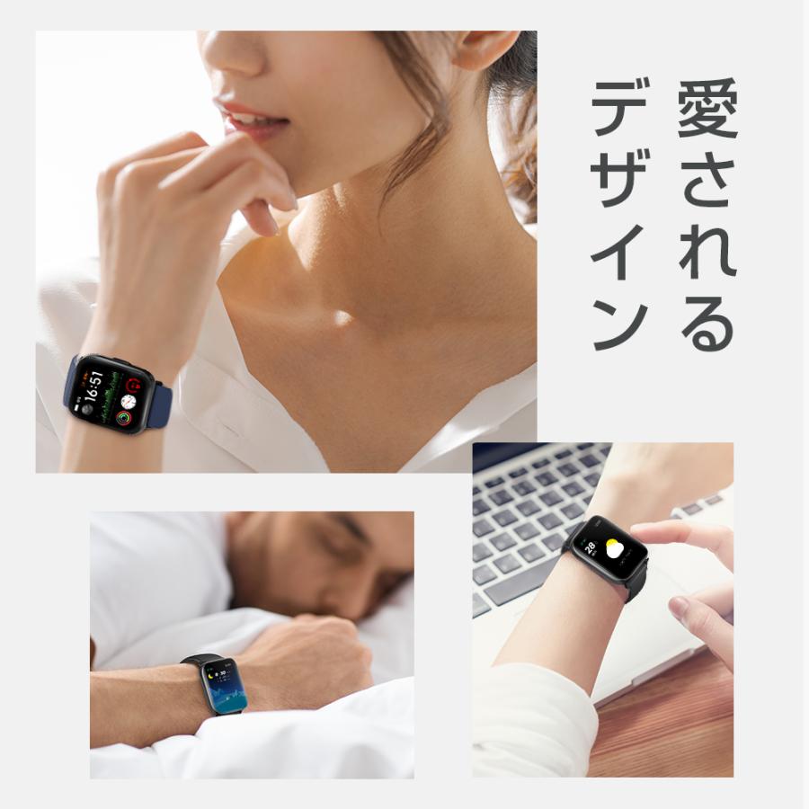 itDEAL スマートウォッチ B16XK 皮膚温変動測定 1.75インチ IP68防水心拍計 歩数計  血中酸素 GPS連携 レディース メンズ 腕時計 着信通知 睡眠検測 敬老の日 |  | 11