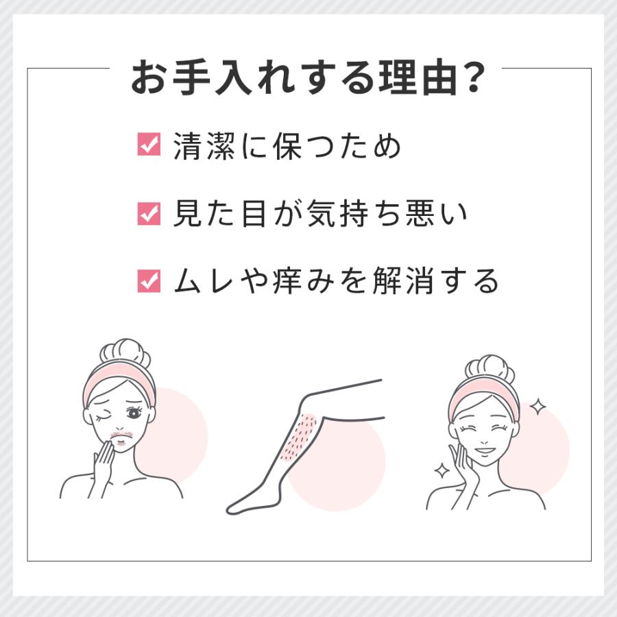 レディースシェーバー 4種類刃付き IPX6防水 USB充電式 眉毛シェーバー