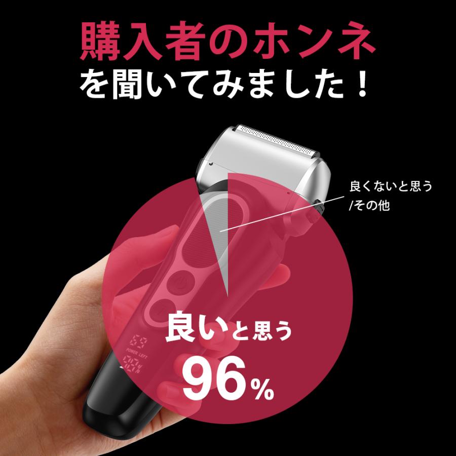 髭剃り 電動シェーバー 日本製刃 メンズ 磁気式着脱 深剃り Type-C充電