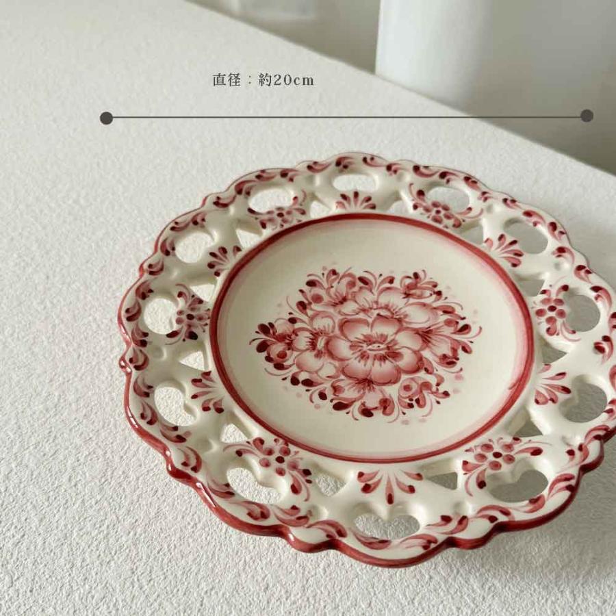 装飾 飾り皿 壁掛け 大皿 有名ブランド ITALY  No１５３ VINTAGE Pottery Hand Painted Plate ポルトガル製 飾り皿 絵皿 壁掛け プレート アズレージョ 陶器