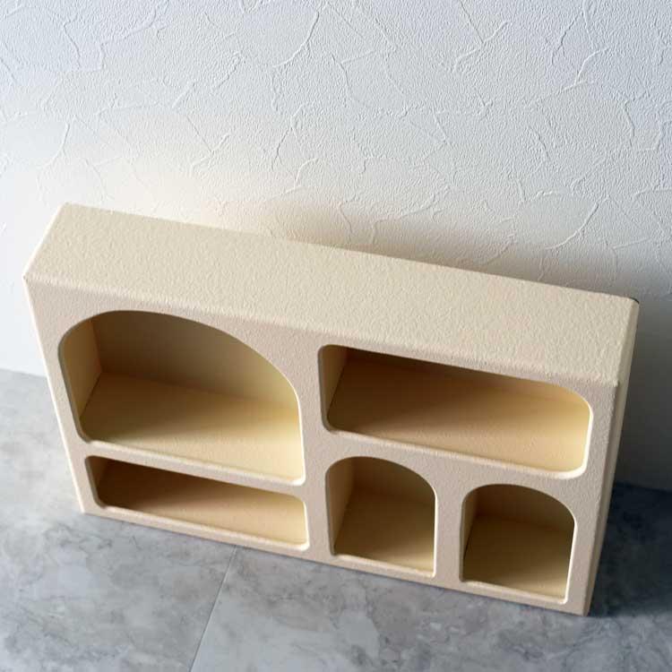 ちか　古材飾り棚　クリーム色 WOODPRO楽天】OLD ASHIBA（足場板古材）ラック