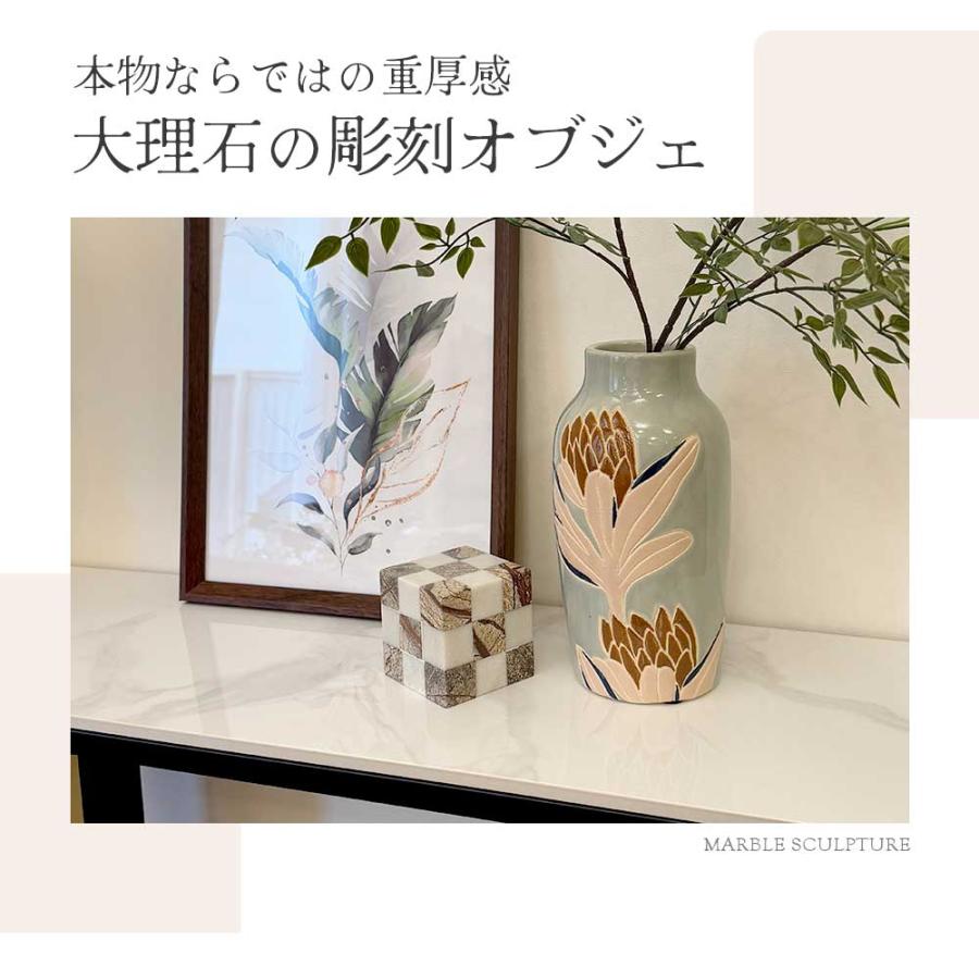 Coast to オーストラリア直輸入 大理石 オブジェ キューブ 天然石 一点