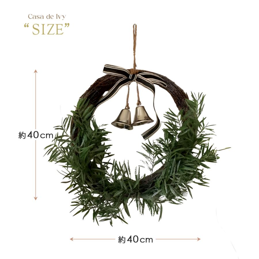Coast to Coast オーストラリア直輸入 クリスマスリース ベル付き リボン付き 壁掛け 玄関 飾り クリスマス デコレーション リース 雑貨_8