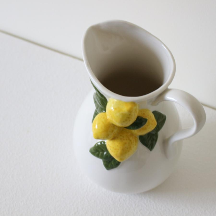 ジャグ ピッチャー 水差し 花瓶 フラワーベース レモン モチーフ