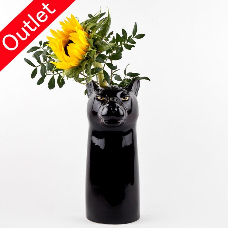 アウトレット！ 花瓶 黒ヒョウ ひょう パンサー Panther Flower Vase