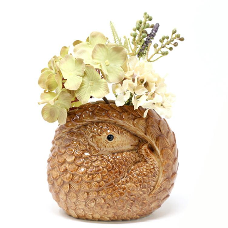 花瓶 センザンコウ アルマジロ 鱗甲目 おしゃれ 可愛い 陶器 花瓶 センザンコウ アルマジロ 鱗甲目 おしゃれ 可愛い 陶器