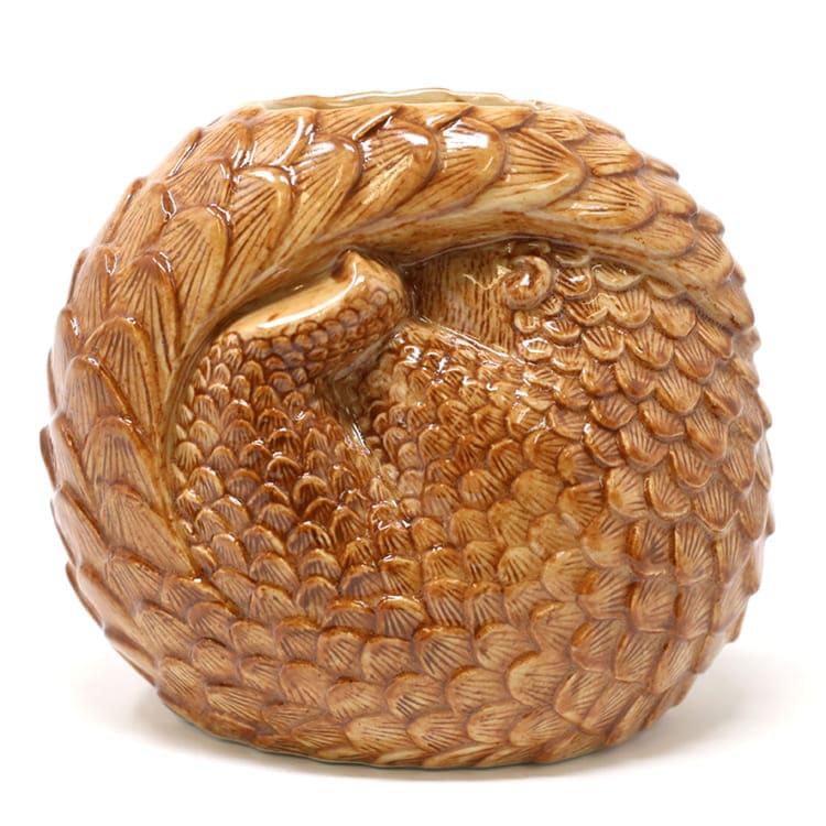 昭和レトロ　花器　アルマジロ 花瓶 センザンコウ アルマジロ 鱗甲目 おしゃれ 可愛い 陶器 大きい