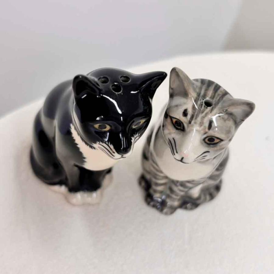 塩コショウ入れ セット 調味料入れ 卓上 猫 ねこ Sadie/Smartie S&P