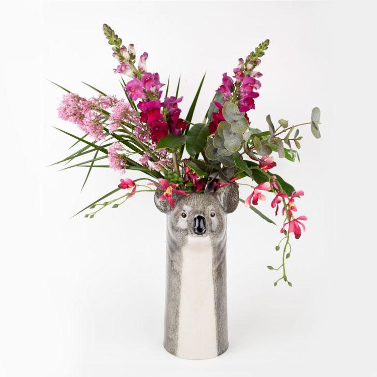 コアラ装飾の陶器花瓶 コアラ装飾の陶器花瓶 コアラの花入れ | sen no STORE