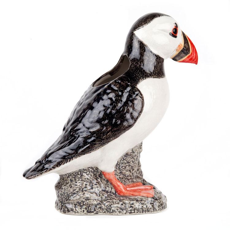 花瓶 ニシツノメドリ ツノメドリ おしゃれ 可愛い 陶器 大きい 動物