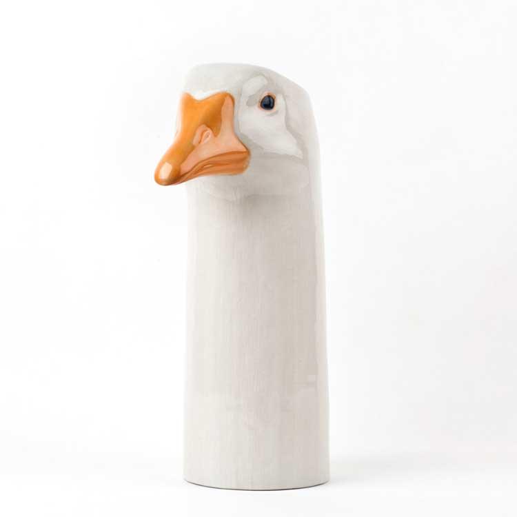 花瓶 ガチョウ グース 鳥 おしゃれ 可愛い 陶器 大きい 動物 アニマル