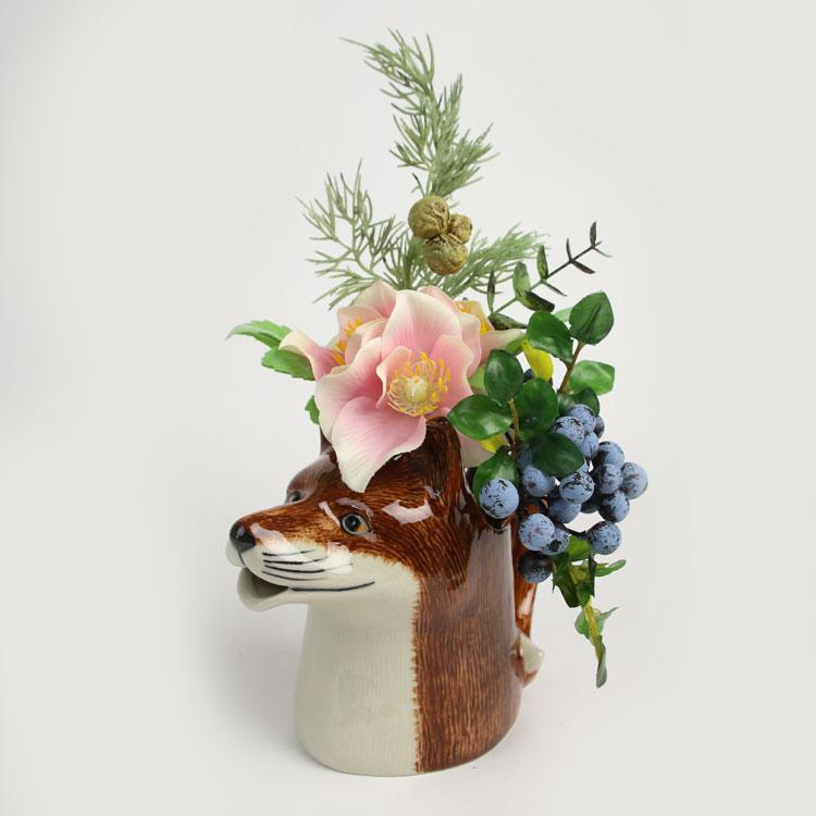 ジャグ 花瓶 水差し キツネ きつね Fox Jug プレゼント クエイル