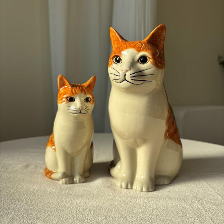 花瓶 猫 茶トラ ハチワレ おしゃれ 可愛い 陶器 大きい 動物 アニマル