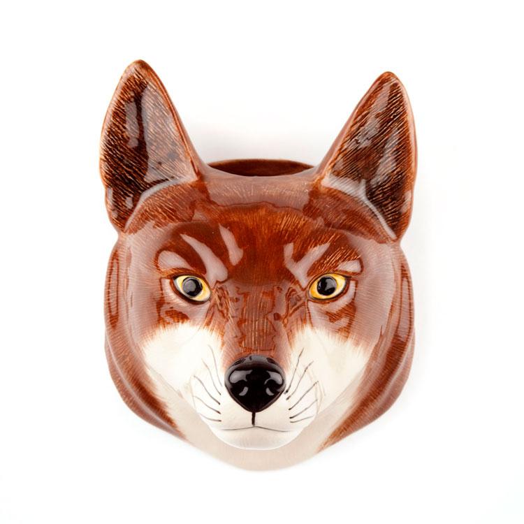 壁掛け 花瓶 キツネ 狐 Fox Wall Vase プレゼント クエイル