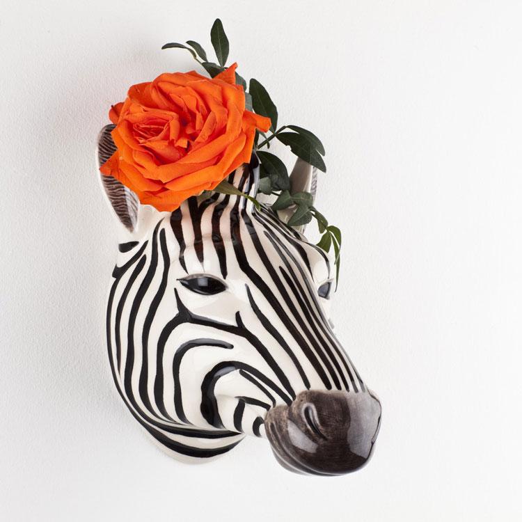 壁掛け 花瓶 シマウマ ゼブラ Zebra Wall Vase プレゼント ク
