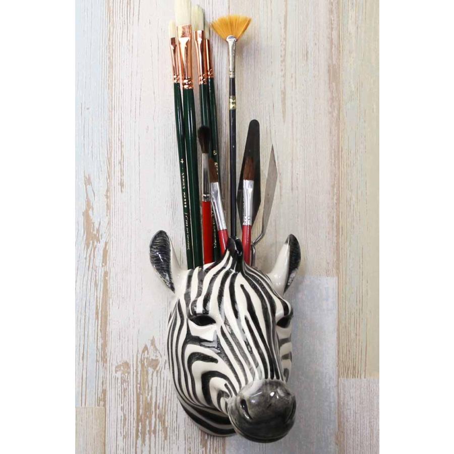 壁掛け 花瓶 シマウマ ゼブラ Zebra Wall Vase プレゼント クエイル
