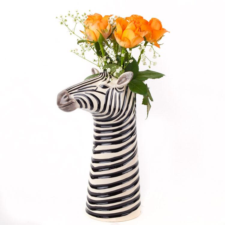 quail ゼブラ　フラワーベース 壁掛け 花瓶 シマウマ ゼブラ Zebra Wall Vase プレゼント ク