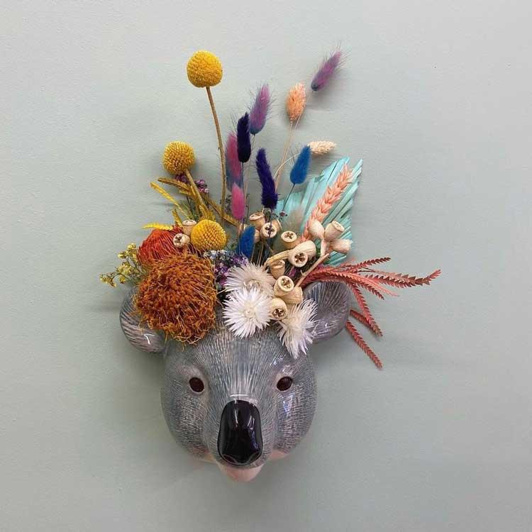 壁掛け 花瓶 コアラ Koala Wall Vase プレゼント クエイルセラミックス