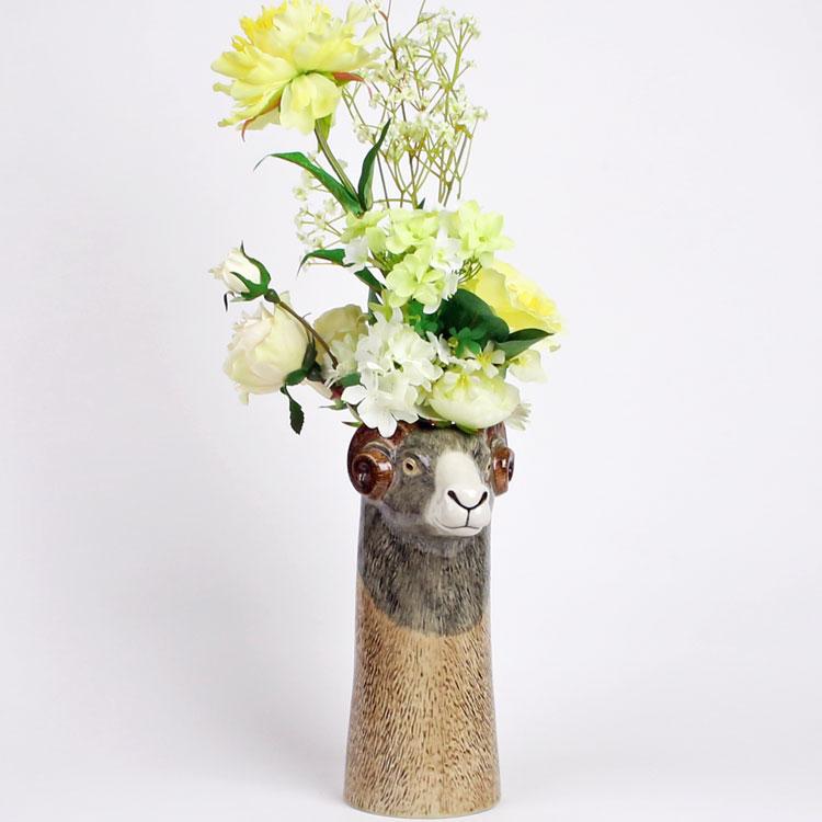 花瓶 羊 ヒツジ ひつじ 山羊 おしゃれ 可愛い 陶器 大きい 動物