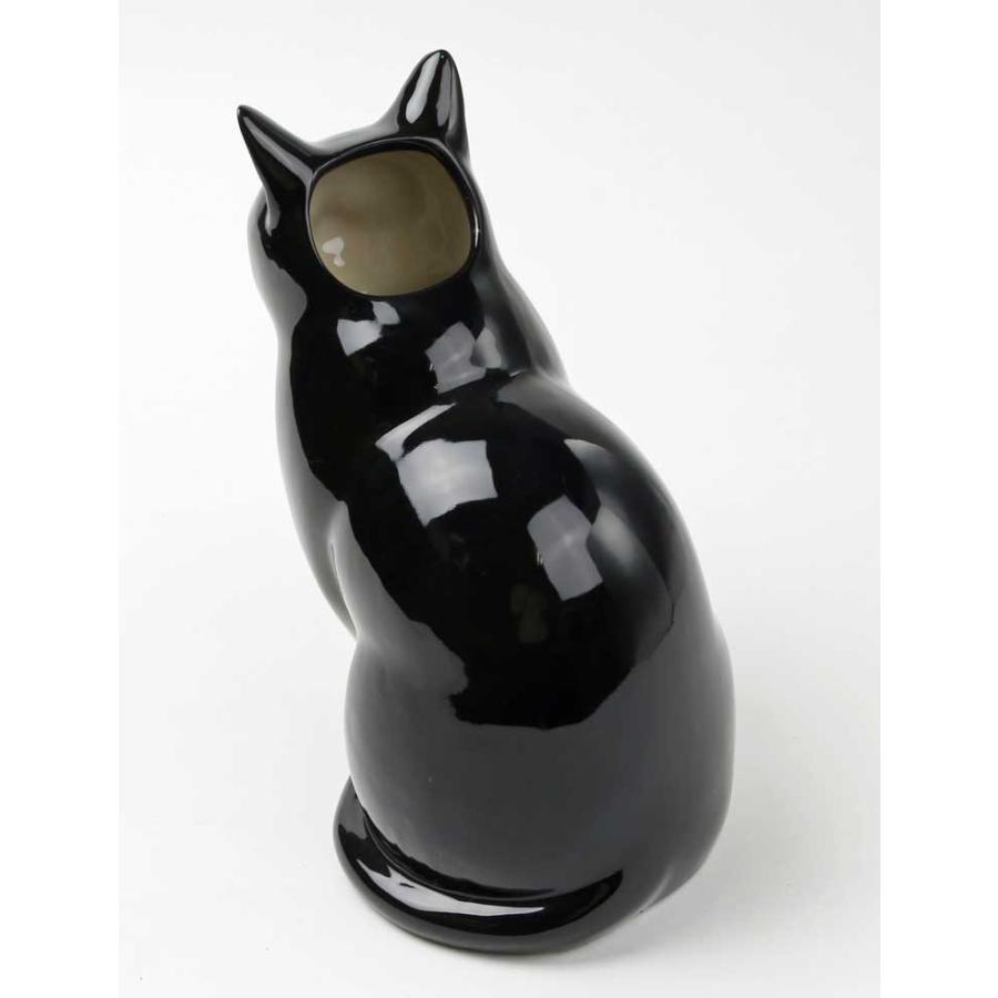 花瓶 猫 黒猫 くろねこ 黒 おしゃれ 可愛い 陶器 大きい 動物