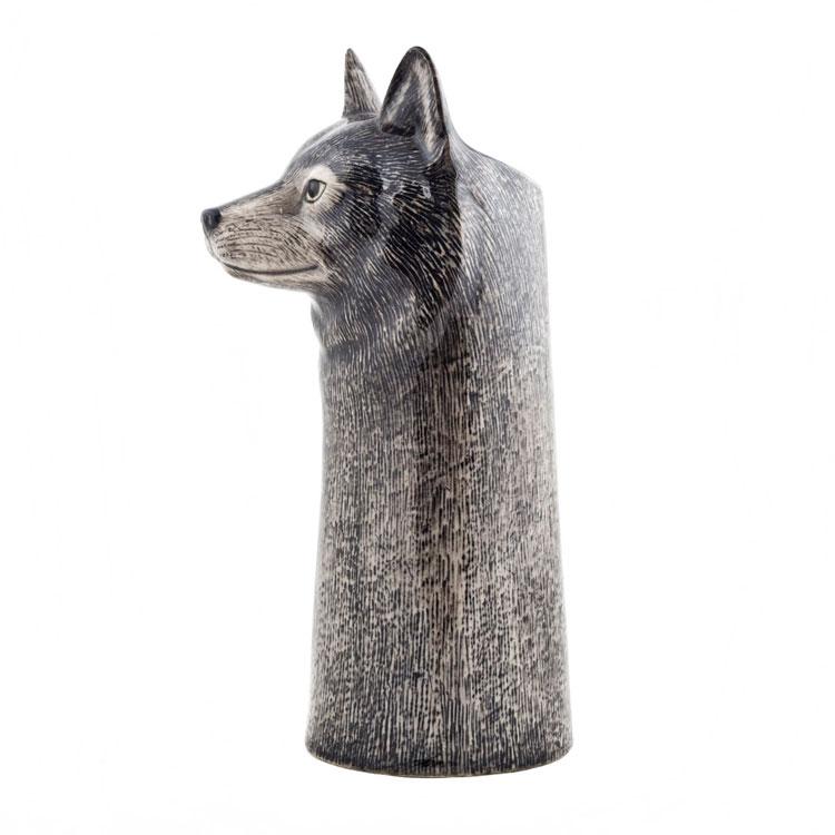 花瓶 オオカミ おおかみ 狼 おしゃれ 可愛い 陶器 大きい 動物