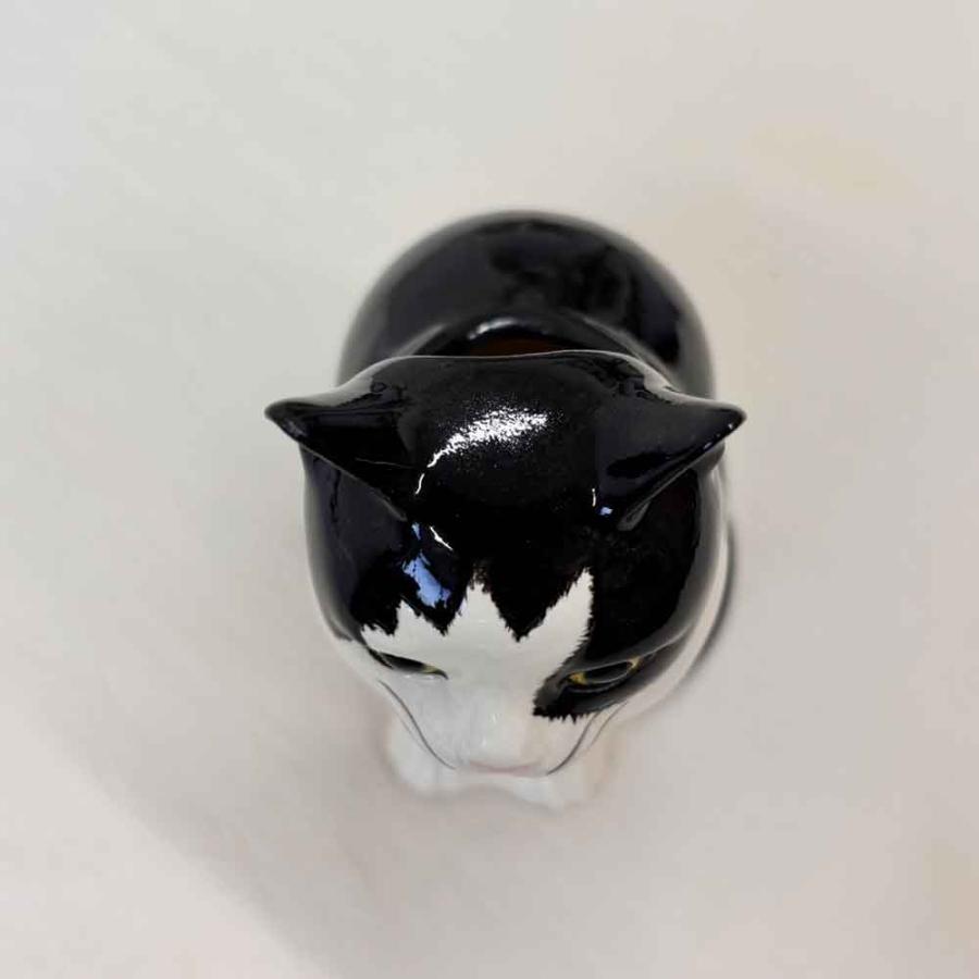 花瓶 猫 白黒 ハチワレ おしゃれ 可愛い 陶器 大きい 動物 アニマル