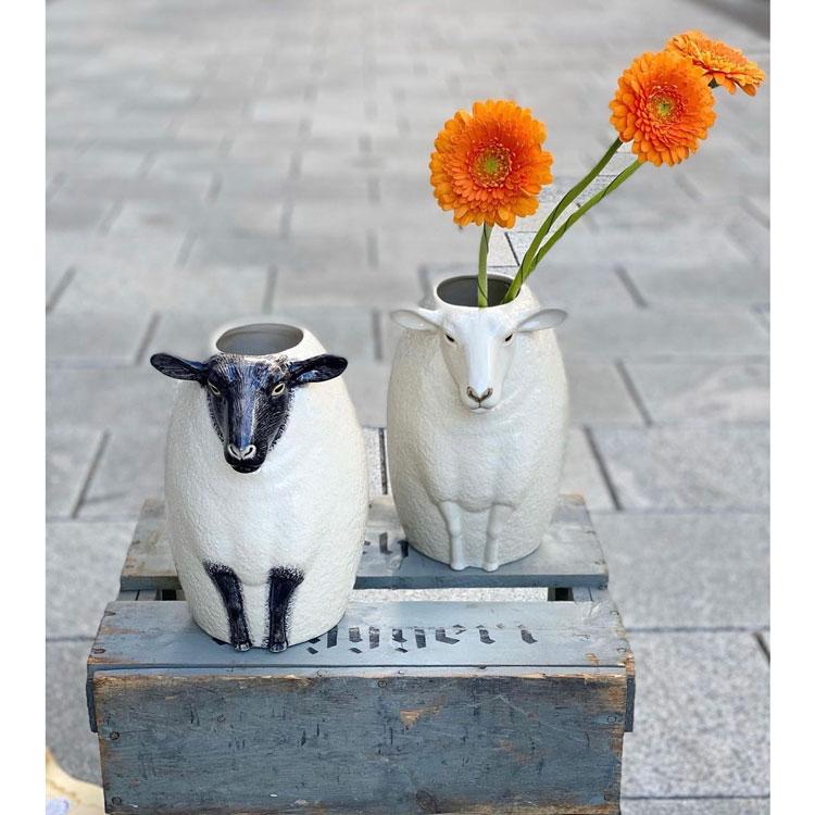 花瓶 羊 サフォーク ひつじ ヒツジ おしゃれ 可愛い 陶器 大きい