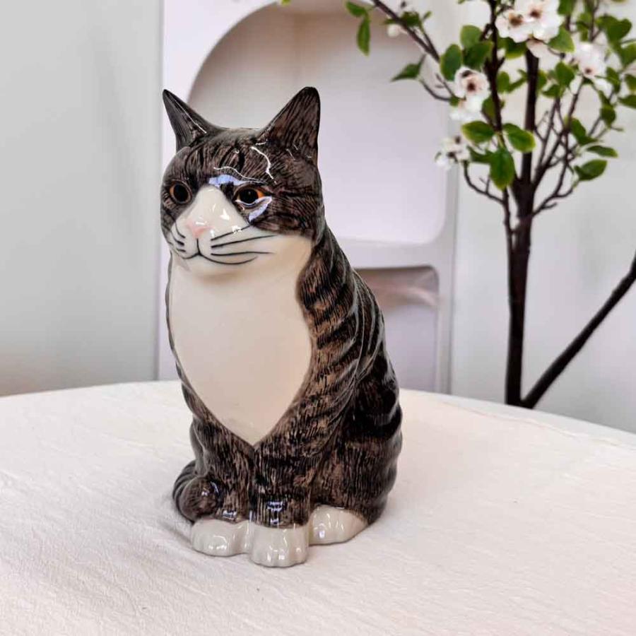 花瓶 猫 茶トラ ハチワレ おしゃれ 可愛い 陶器 大きい 動物 アニマル 