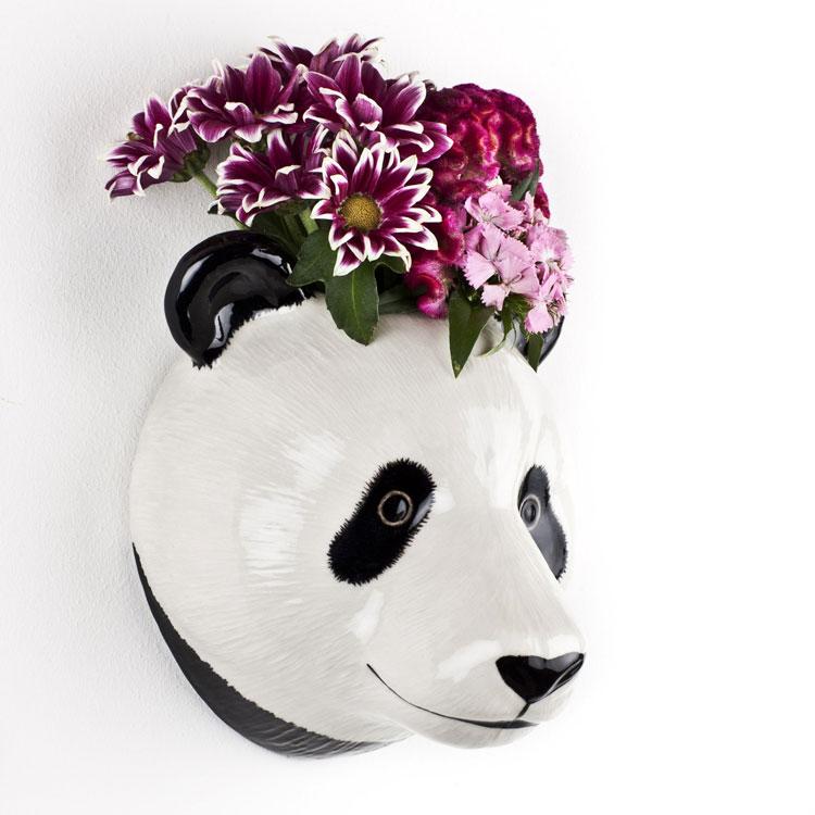 壁掛け 花瓶 パンダ Panda Wall Vase プレゼント クエイルセラミックス
