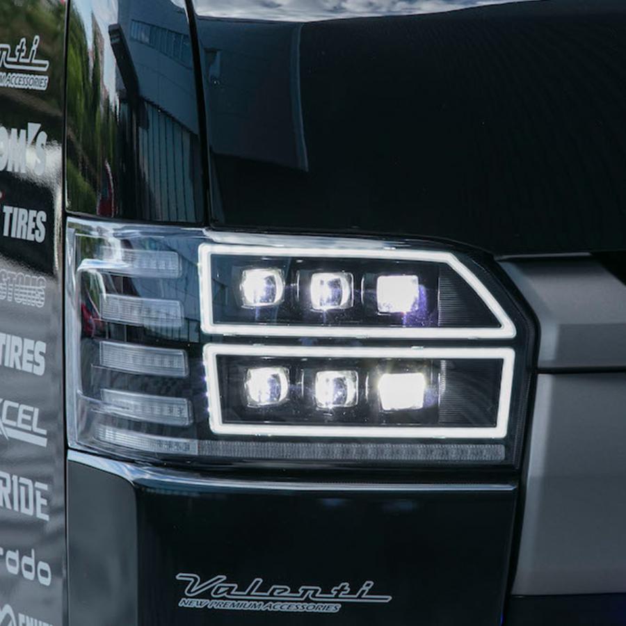 Valenti ヴァレンティ ジュエルヘッドランプ ６眼 LEDヘッドライト 200系 ハイエース HL200A-CM-4-1の画像