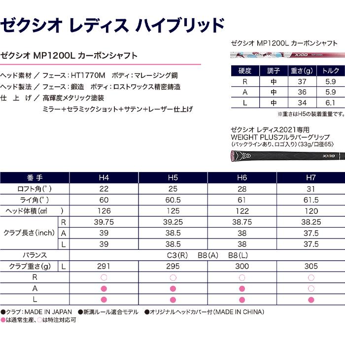 ダンロップ ゼクシオ レディス ハイブリッド MP1200L カーボンシャフト ボルドー｜dunlopgolf｜05