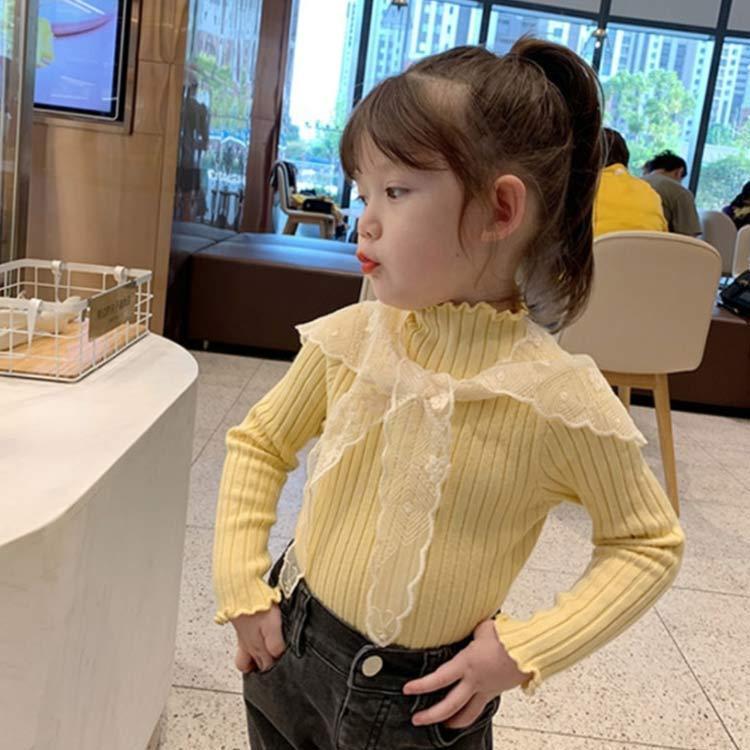 豪華 子供服 ニット セーター 秋冬 カラフル キッズ タートルネック 長袖 ストレッチ フレア インナー 女の子 ボトルネック 春 リブ 吸湿  セーター