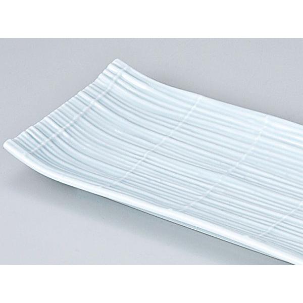 和食器 さんま皿/ 青磁すだれ9.0長角皿 /長皿 30cm以上 業務用 Plate