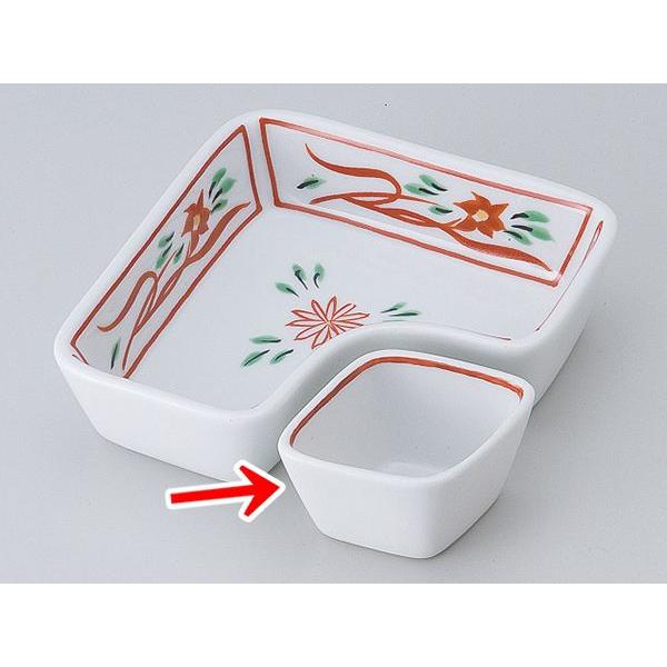 陶器 松花堂 小鉢 小皿/ 赤絵千代口 /弁当 豆皿 幕の内 業務用 : 美濃