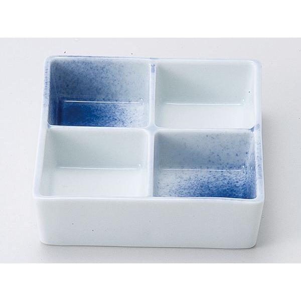 陶器 松花堂 小鉢 小皿/ 吹墨四ツ切角鉢 /弁当 豆皿 幕の内 業務用