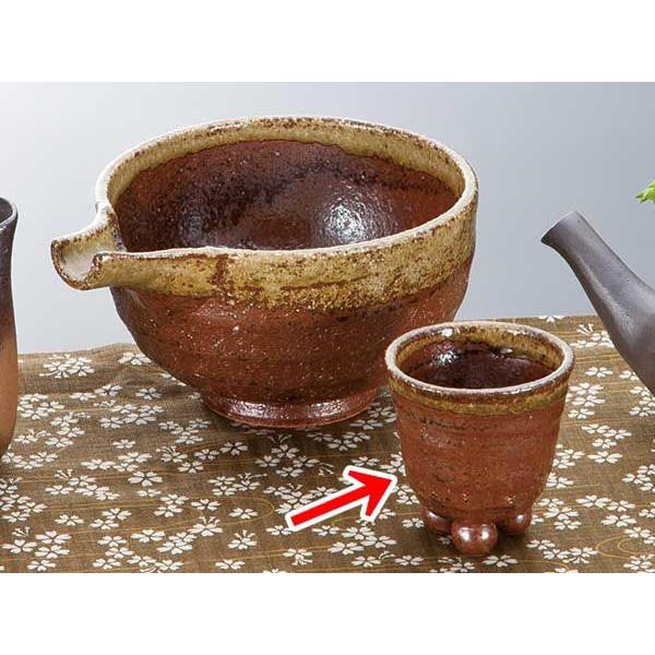 酒器 ぐい飲み ぐい呑み 盃/ 備前流三ッ足グイ呑 /陶器 業務用 家庭用