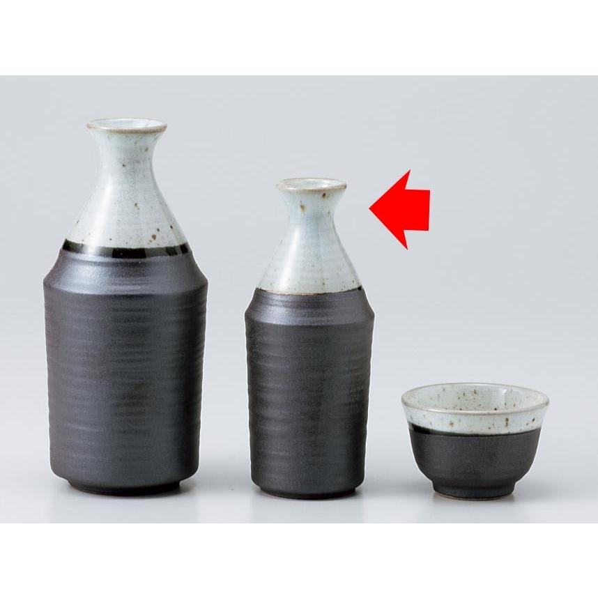 酒器 冷酒 熱燗/ 粉引青磁塗分駒型徳利（小） /徳利 とっくり 業務用
