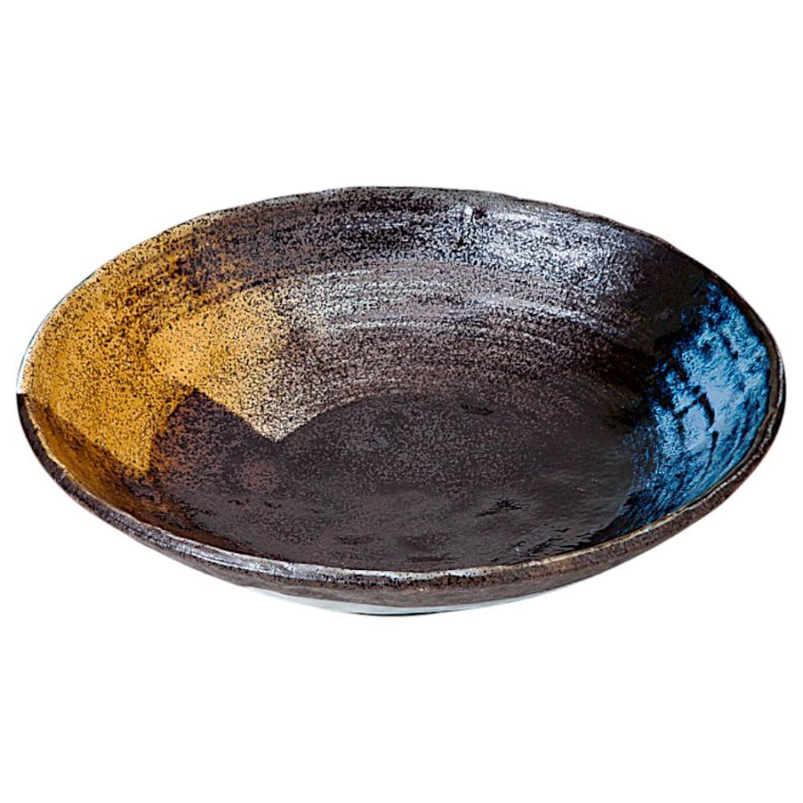 和食器 大皿 麺皿/ 刷毛巻手ひねり8.0盛皿 /メインディッシュ