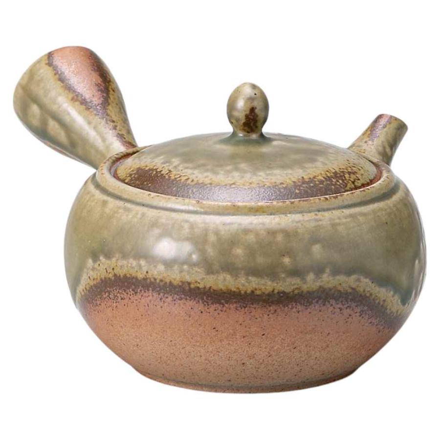 常滑焼 急須 ティーポット/ 一心作イラボ釉大丸急須さわやか網 /業務用