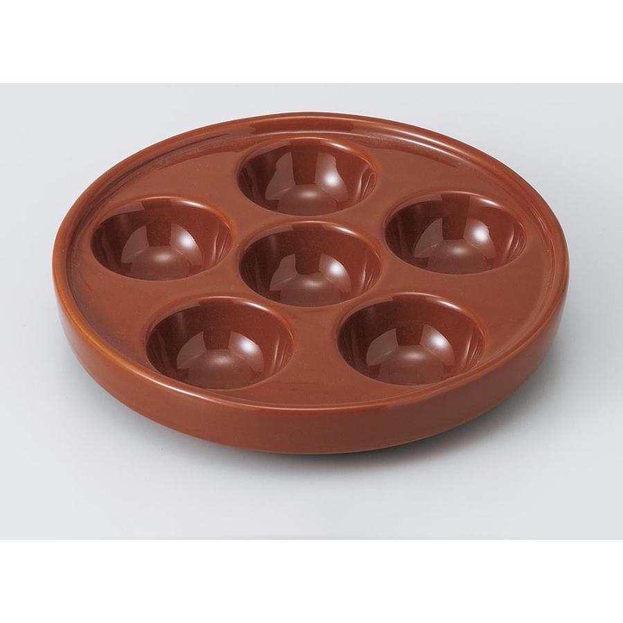 洋食器 オーブン食器/ 茶色エスカルゴ 6穴 /業務用 おしゃれ : 美濃の