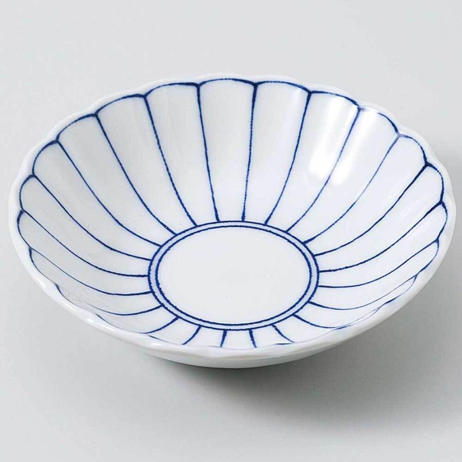 和食器 小鉢 小付  菊線菊型4.0浅鉢  珍味鉢 陶器 業務用 家庭用 Small sized Bowl