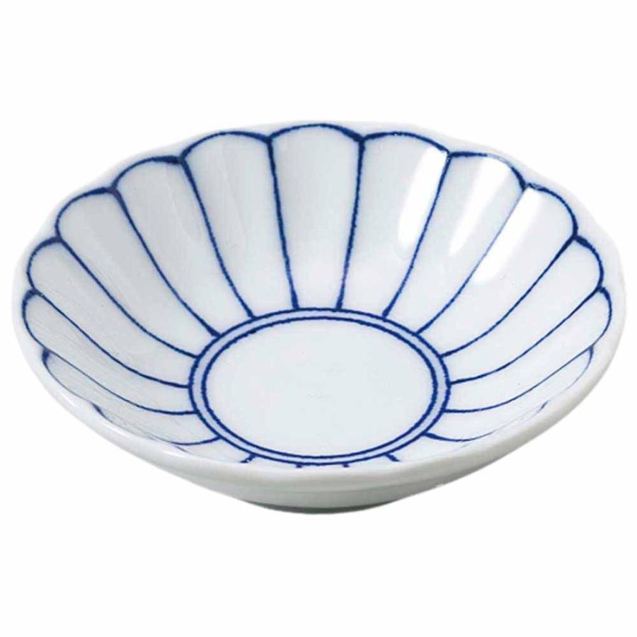 和食器 小鉢 小付/ 菊線菊型3.0浅鉢 /珍味鉢 陶器 業務用 家庭用 Small